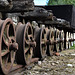 Slate slab wagons from Oakeley Quarry, Blaenau Ffestiniog.