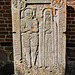 Dambeck, Grabplatte an der Kirche