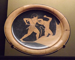 Red-Figure Plate by Paseas with Theseus and the Minotaur in the Louvre, June 2013