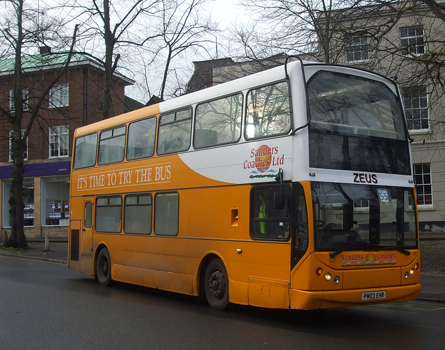 DSCF5828 Sanders Coaches 107 (PM03 EHR) in Norwich - 11 Jan 2019