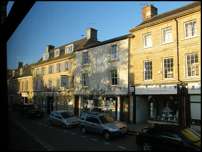 evening sun in the high street