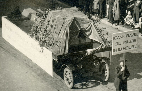 I Can Travel 30 Miles in 10 Hours (Penn State Engineering Students on Parade, ca. 1910s)