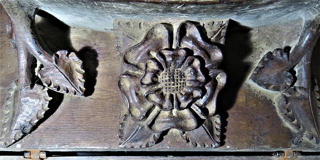 mere church, wilts , c15 rose misericord (2)