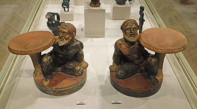 Etruscan Pair of Terracotta Stands with Satyrs in the Metropolitan Museum of Art, January 2018