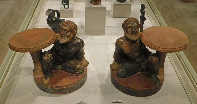 Etruscan Pair of Terracotta Stands with Satyrs in the Metropolitan Museum of Art, January 2018