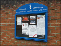 West Quarter notice board