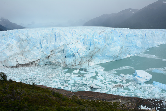 Argentina, The Glacier of Perito Moreno and Its Fragments in the Water
