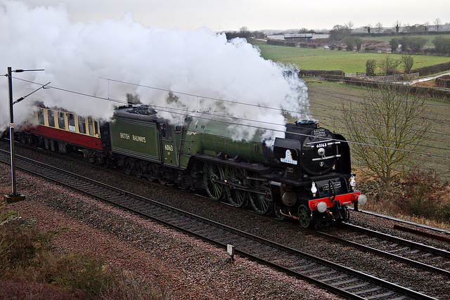 Peppercor class A1 4-6-2 60163 TORNADO at Colton Jct with 1Z42 07:23 Kings Cross - York The Christmas White Rose ( Was The Tynesider) at Colton Jct 14th December 2019