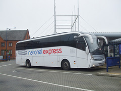 Ambassador Travel (National Express contractor) FJ11 MJU in Bury St Edmunds - 19 Sep 2017 (DSCF9768)