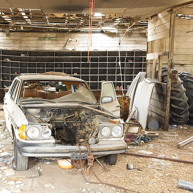 garage interior with M-B