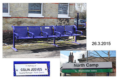 Colin Jeeves bench at North Camp station - 26.3.2015