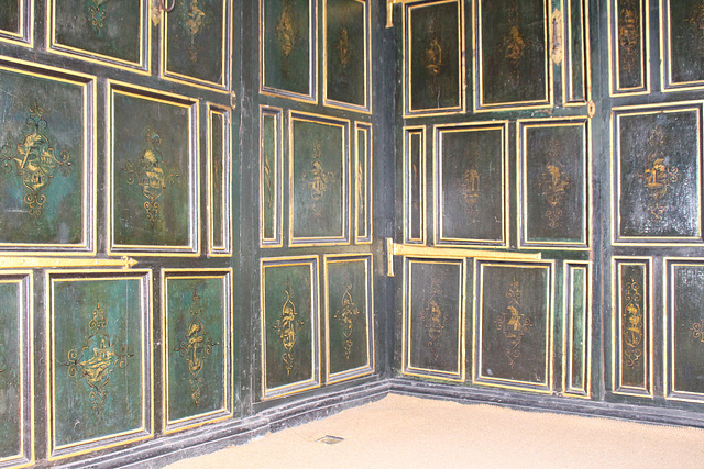 Panelling in Heaven Closet, Little Castle, Bolsover Castle, Derbyshire