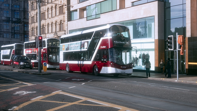 Three Lothian Buses