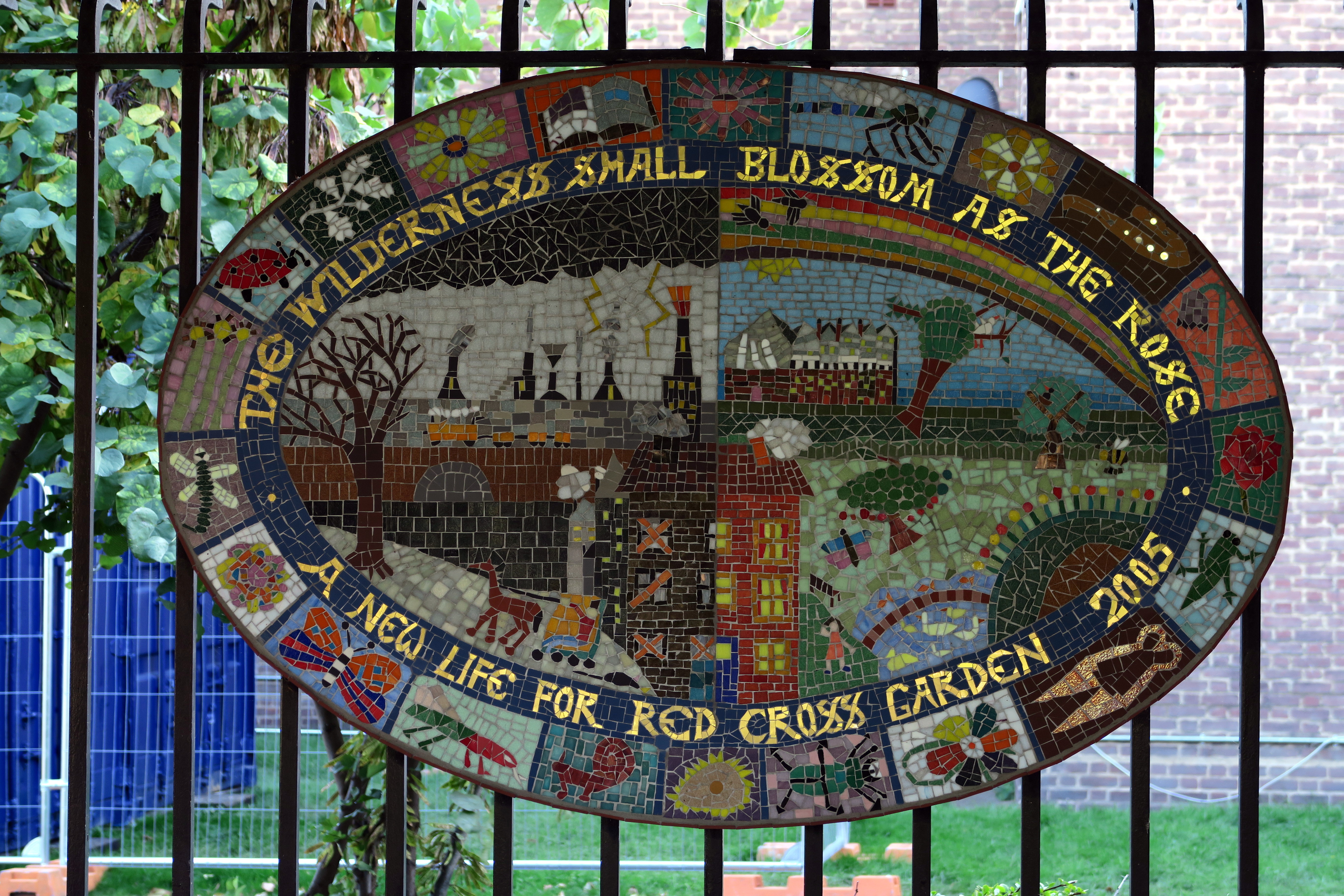 Red Cross Garden Mosaic