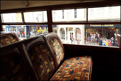 seats on an old Oxford bus