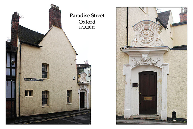 Ornate doorway in Paradise Street - Oxford - 17.3.2015