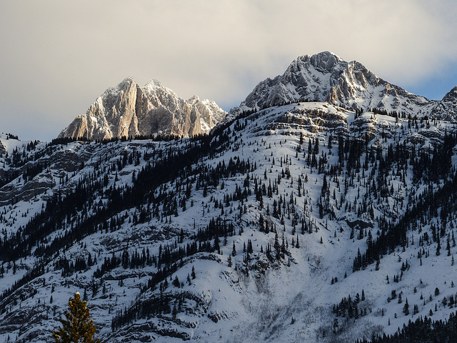 Sunlit peaks