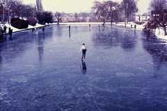 schaatsen op de Meezenbroekervijver 1985