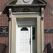 Door of the Lydia E. Pinkham Memorial Clinic in Salem, June 2010