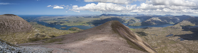 Quinag: Northward panorama from Sàil Gharbh