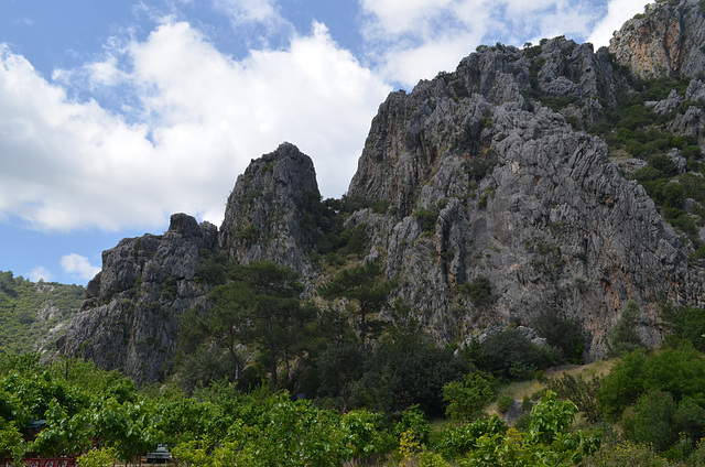 Cliffs above the Ancient Olympos