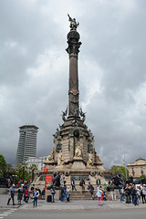 Barcelona, Glory Column with the Monument to Cristòfor Colom (Christopher Columbus)