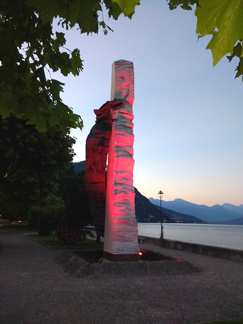 Menaggio- Illuminated Monument to the Silk Weavers