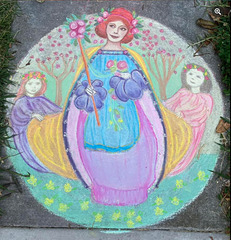 Pandemic chalk: May Queen