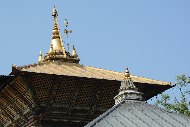 Kathmandu, Top of Pagoda of Shree Pashupatinath Temple