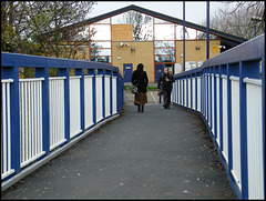 footbridge to the station