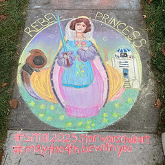 Pandemic chalk: Rebel Princess