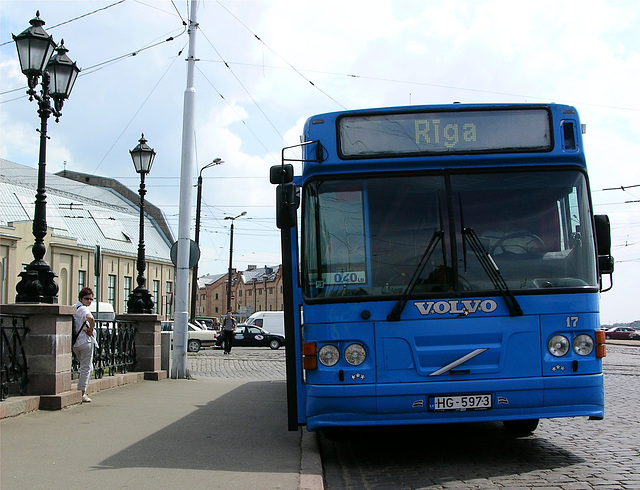 Linienbus Endstation Riga