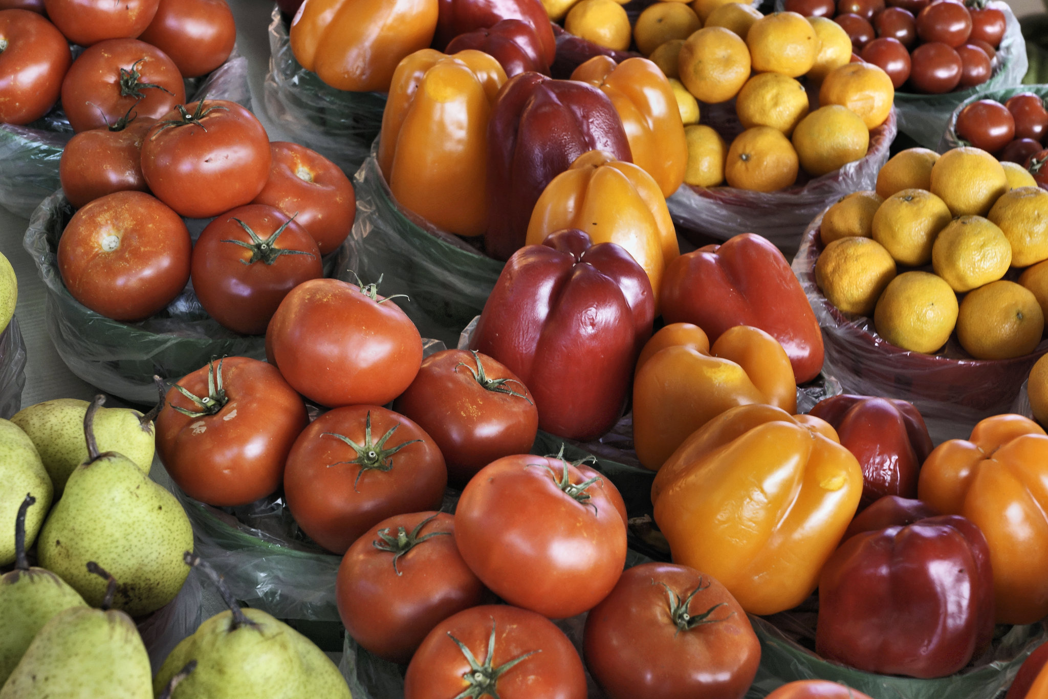 Tomatoes and Peppers – Marché Jean-Talon, Montréal, Québec, Canada