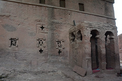 Ethiopia, Lalibela, The Entrance to the Bete Maryam (St.Mary) Church