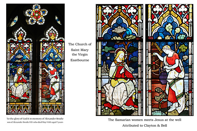 Eastbourne - in the church of St Mary the Virgin - Jesus with the Samarian Woman - C&B att