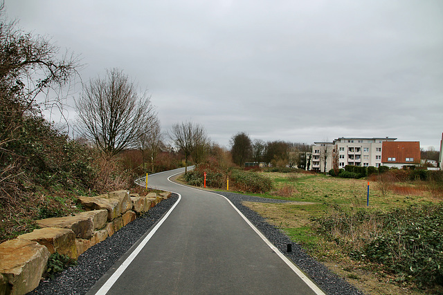 Radweg auf der ehem. Zechenbahn Lothringen (Bochum-Hiltrop) / 22.02.2020