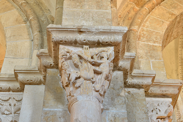 Vezelay, chapiteau, La vision de Saint Antoine