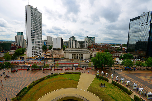 View from the terrace of Birmingham Library