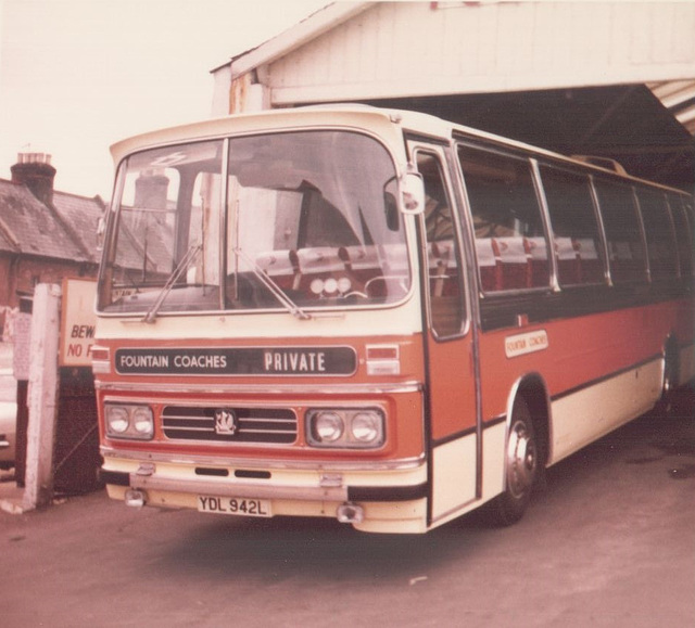 Fountain Coaches (Isle of Wight) YDL 942L -  9 May 1973 Fountain Coaches (Isle of Wight) YDL 942L -  9 May 1973