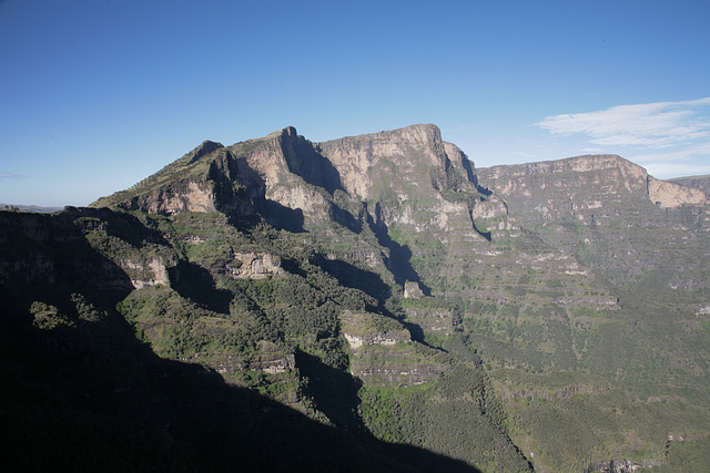 Morning view from our second campsite in the Simien Mountains