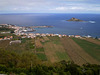 Towering view over Praia and Praia Islet.