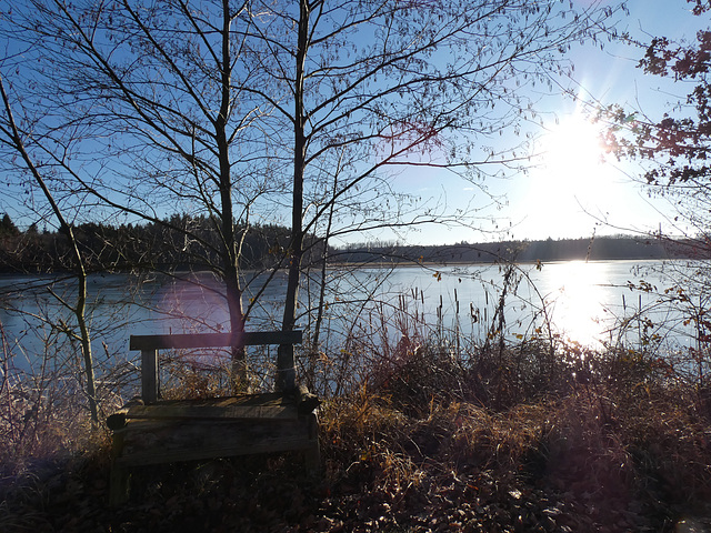 Sonne am Eselweihergebiet