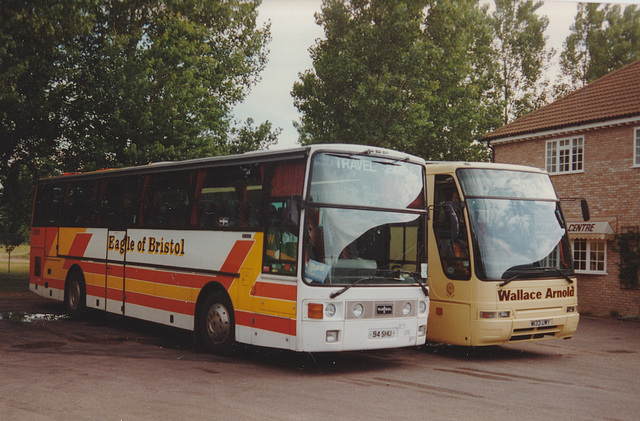 Eagle of Bristol 94 SHU and Wallace Arnold M133 UWY at the Smoke House, Beck Row – 5 Jul 1996 (320-23A)