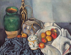 Detail of Still Life with Apples by Cezanne in the Getty Center, June 2016