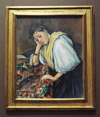 Young Italian Woman at a Table by Cezanne in the Getty Center, June 2016