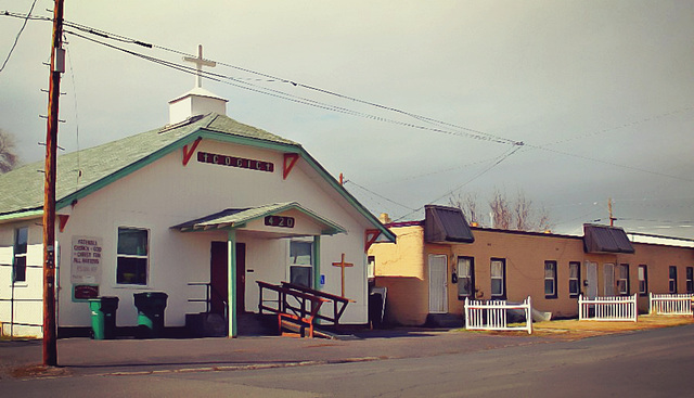 Apartments and a church