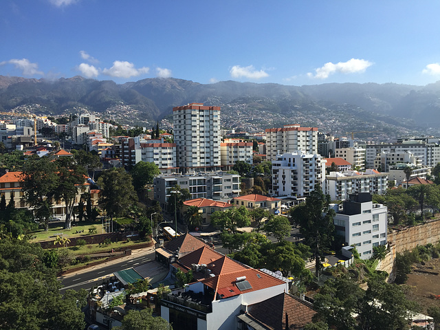 Clear sky line over Funchal