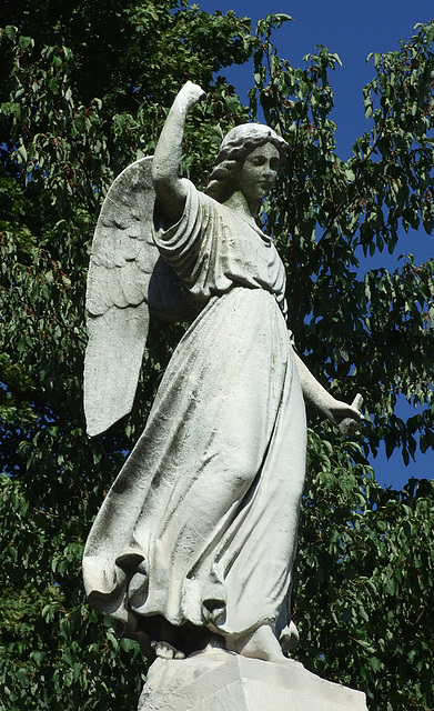 Angel on the Chambattaz Mausoleum in Greenwood Cemetery, September 2010