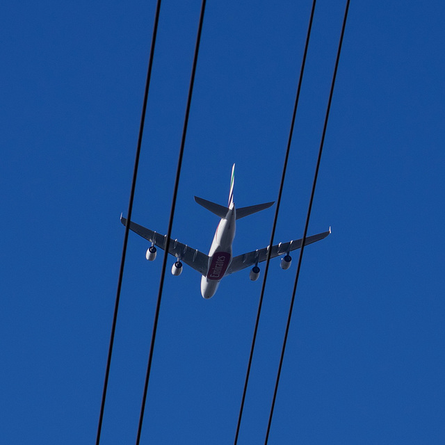 A380 on the glide path