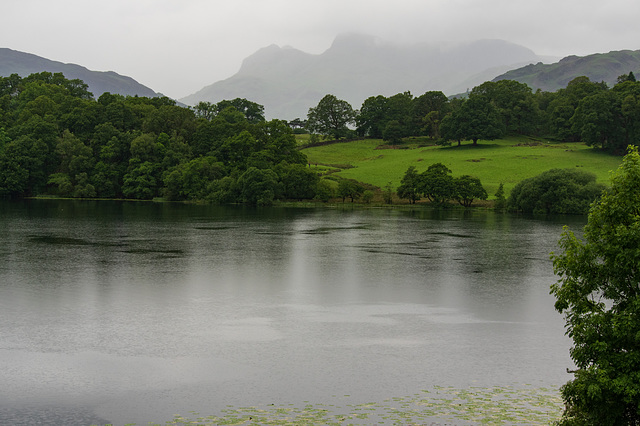 Langdale Pikes from Loughrigg Tarn